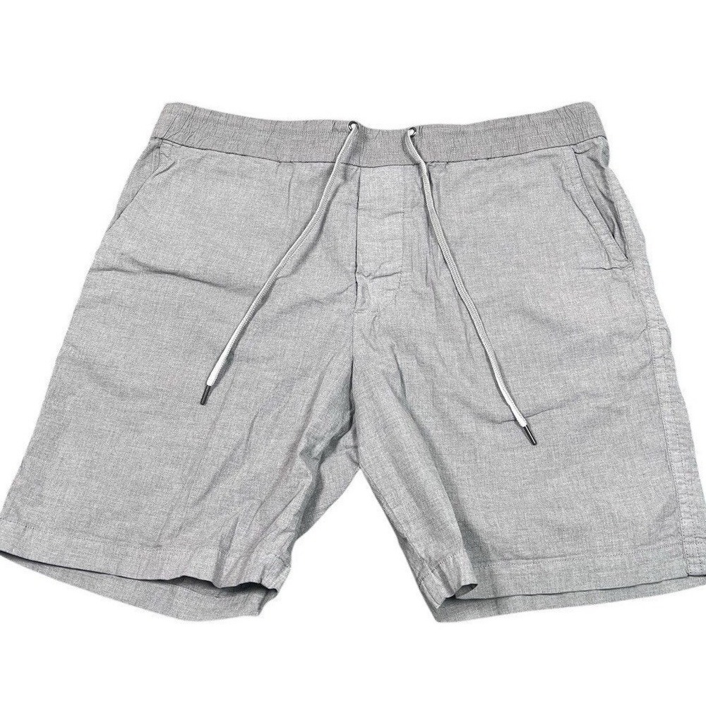 Standard James Perse Shorts Mens 36X8 Gray  Drawstring Buttonfly Pull On Cotton